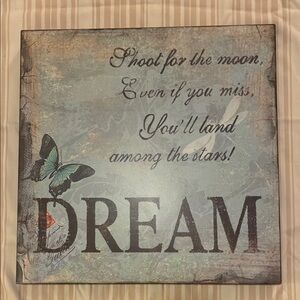 Inspirational Metal Wall Art with Butterfly-dream
